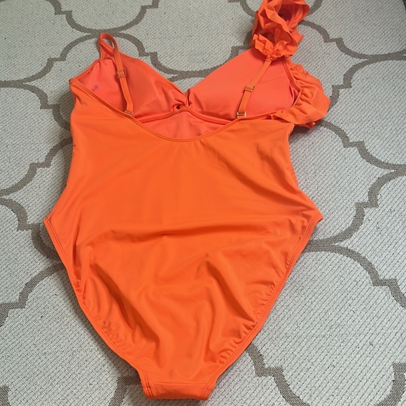 Lilly Pulitzer Olivann One-Piece Orange Swimsuit, size 16 - Picture 8 of 16